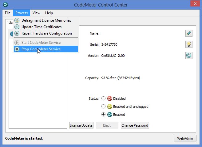 codemeter server access