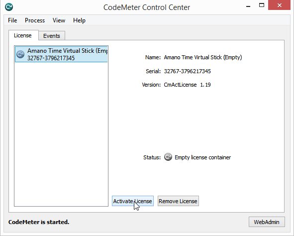 codemeter control center remove